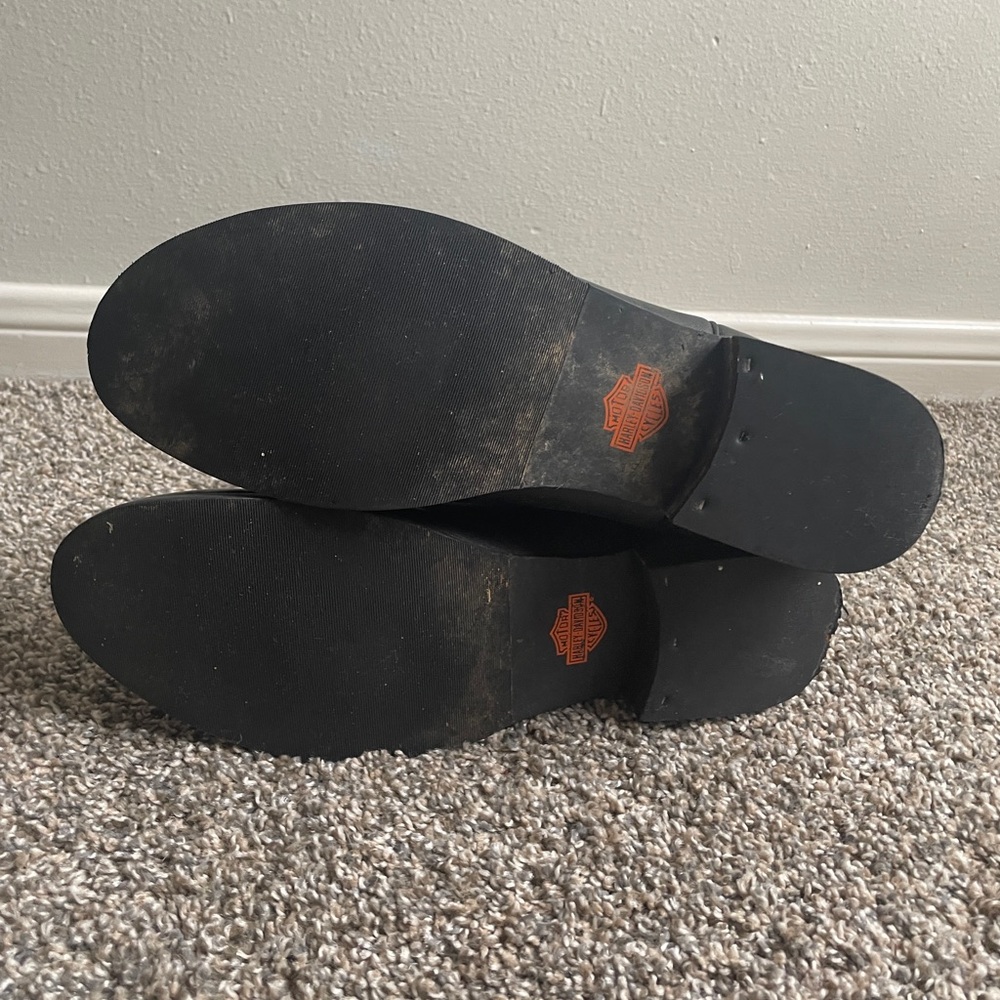 🏍️ Vintage Harley-Davidson Black Studded Leather After Riding Boots 🏍️ - Picture 5 of 10